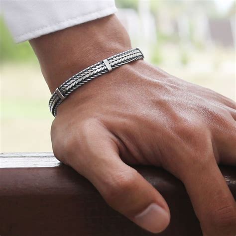 mens silver braclet